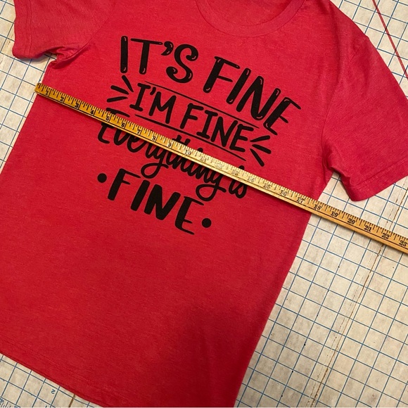 Canvas graphic tee, size M, Heather/light red - Picture 2 of 6